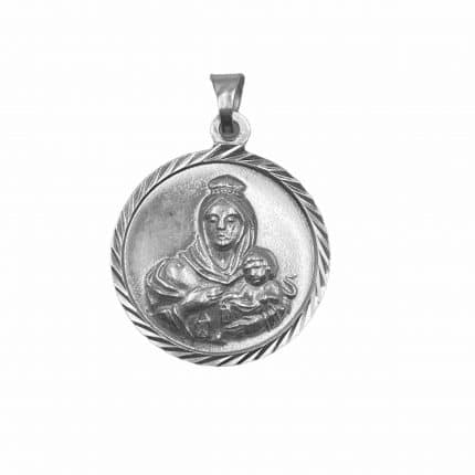 medalla de plata virgen del carmen sagrado corazón de jesús comprar medalla pamplona | Joyería Juan Luis Larráyoz Pamplona