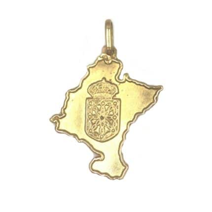 Colgante de oro Mapa de Navarra escudo 27mm Joyería Juan Luis Larráyoz Pamplona navarra comprar online joyería online