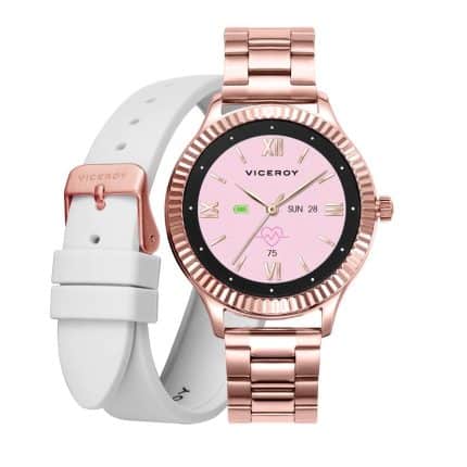 Viceroy Smart Pro Ip rosa con correa de silicona adicional comprar relojes smart inteligentes en pamplona Joyería Juan Luis Larráyoz Pamplona