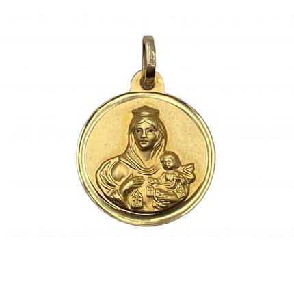 medalla de oro virgen del carmen sagrado corazón de jesús comprar medalla pamplona joyería juan luis larráyoz
