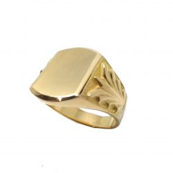 Sello de oro filigrana caballero Joyería Juan Luis Larráyoz Pamplona anillo para chico sello de oro para hombre sortija tipo sello caballero comprar