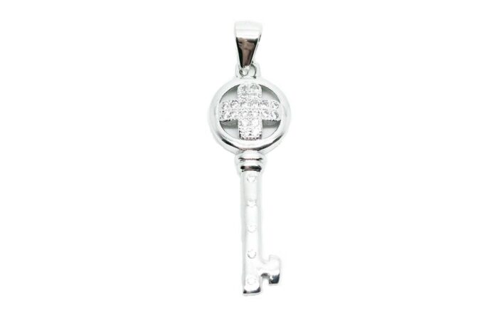 Colgante de plata llave Joyería Juan Luis Larráyoz Pamplona comprar colgante de llave joyería online