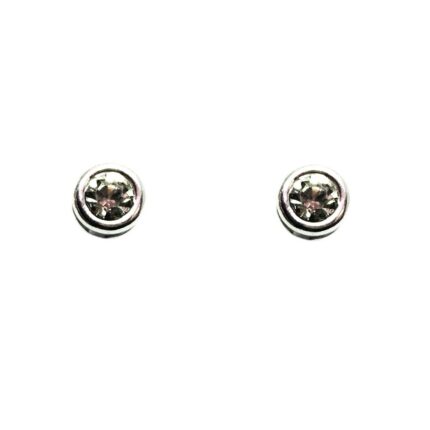 Pendientes de plata circonita joyería juan luis larráyoz pamplona