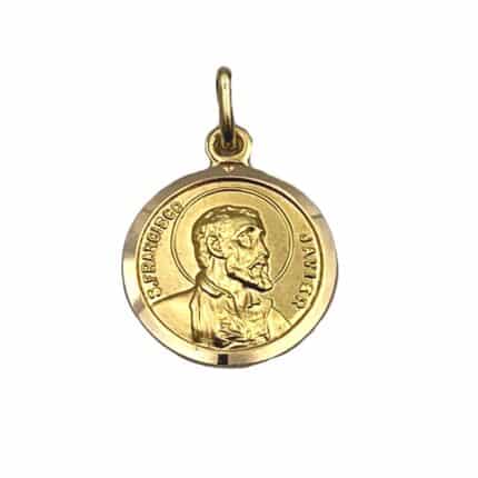 Medalla de oro San Francisco Javier 11mm Joyería Juan Luis Larráyoz Pamplona joyería online comprar online