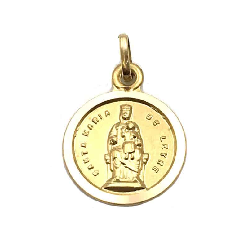Medalla de oro Virgen de Leyre 14mm virgen de leireJoyería Juan Luis Larráyoz Pamplona