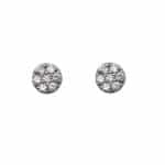 Pendientes de oro blanco y diamantes orla 0,40k