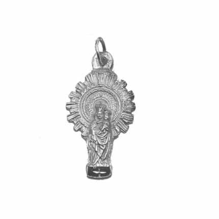 medalla de plata virgen del pilar 36mm joyería juan luis larráyoz pamplona