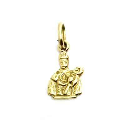 Colgante de oro San Fermín mini reasa 17mm medalla patrón de navarra pamplona sanfermines regalo para navarros medalla de san Fermín joyería pamplona