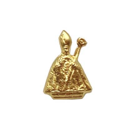 Colgante de oro San Fermín mini 11mm medalla patrón de navarra pamplona sanfermines regalo para navarros medalla de san Fermín joyería pamplona