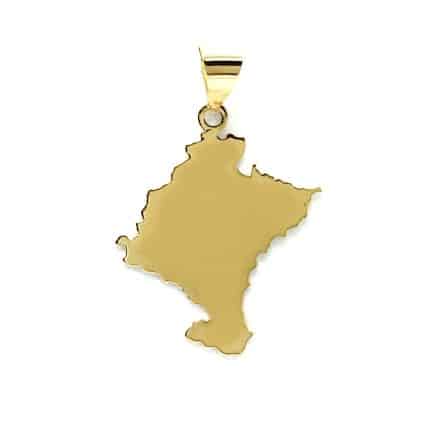 Colgante de oro Mapa de Navarra chapa lisa silueta de navarra regalo para navarros escudo de la comunidad foral navarra para grabar collar navarra