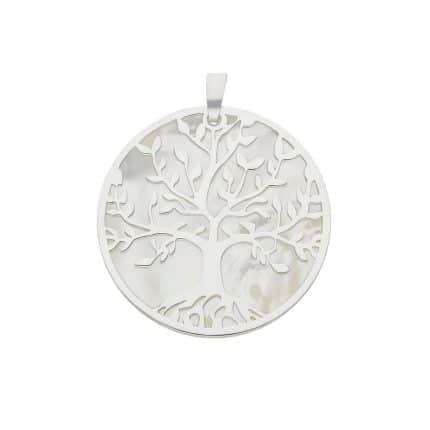 Colgante de plata Árbol de la vida nácar 18mm árboles de la vida joyería juan luis larráyoz pamplona comprar online collares